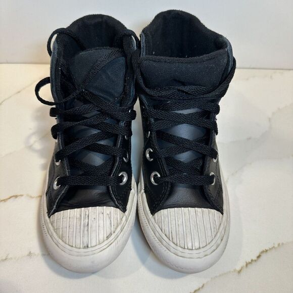 Converse Leather Chuck Taylor All Star Berkshire Boot Black Size Kid 1 - Picture 5 of 11